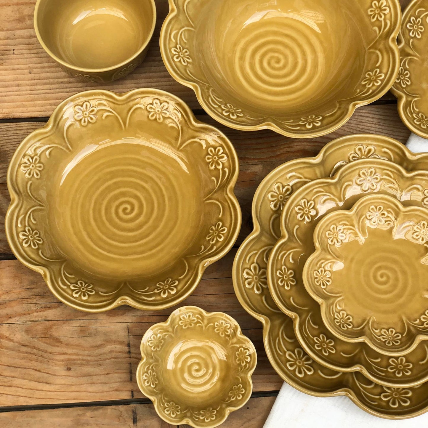 Batangas Yellow Ceramic Dinnerware Plate