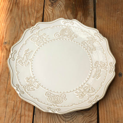 Carousel White Ceramic Dinneware Plate