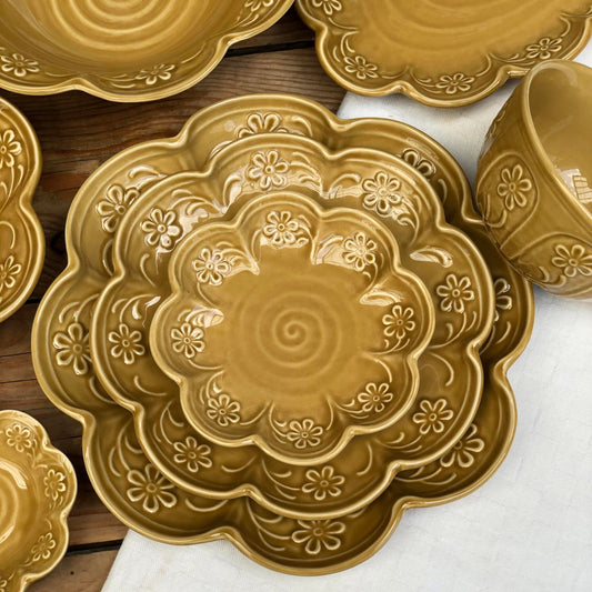 Batangas Yellow Ceramic Dinnerware Plate