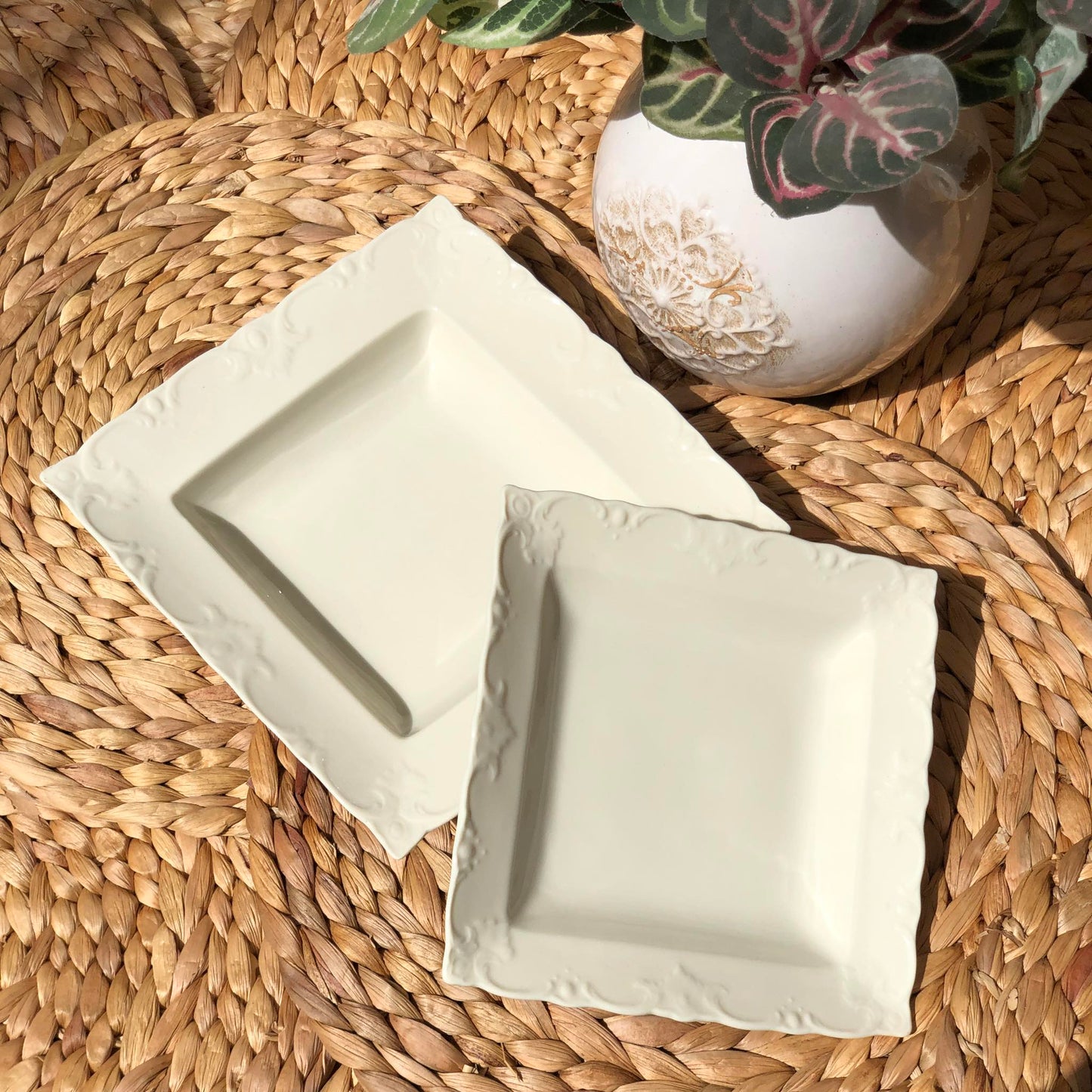 Antoine Ceramic Square Plate Collection