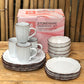 Camille 16pcs Set Stoneware(4pcsDinner 11inch,4pcs8.25inch,4pcs Bowl 6.25x3.5inch & 4pcsMug500 ml)