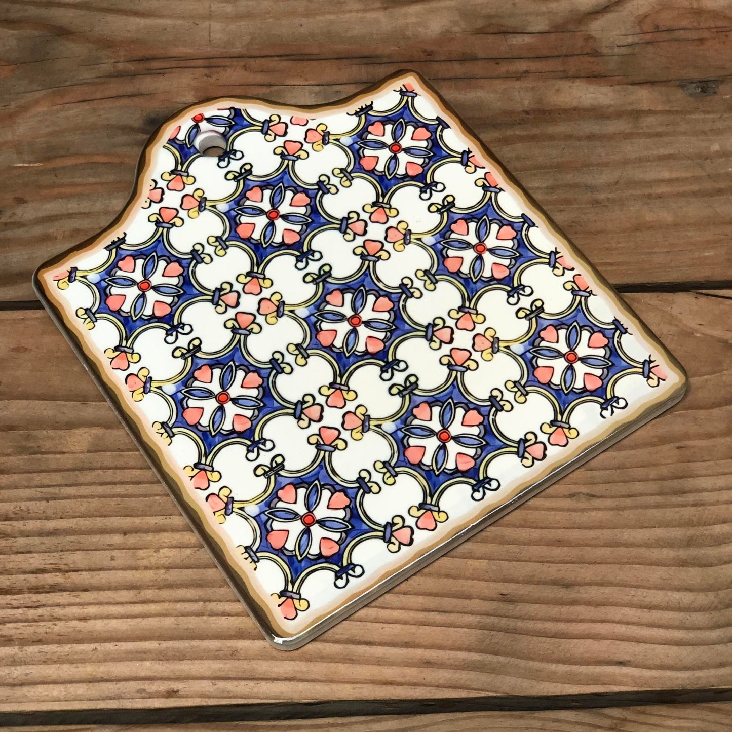 Cheese Board Ceramic Tile Tray 8x6.75 inch