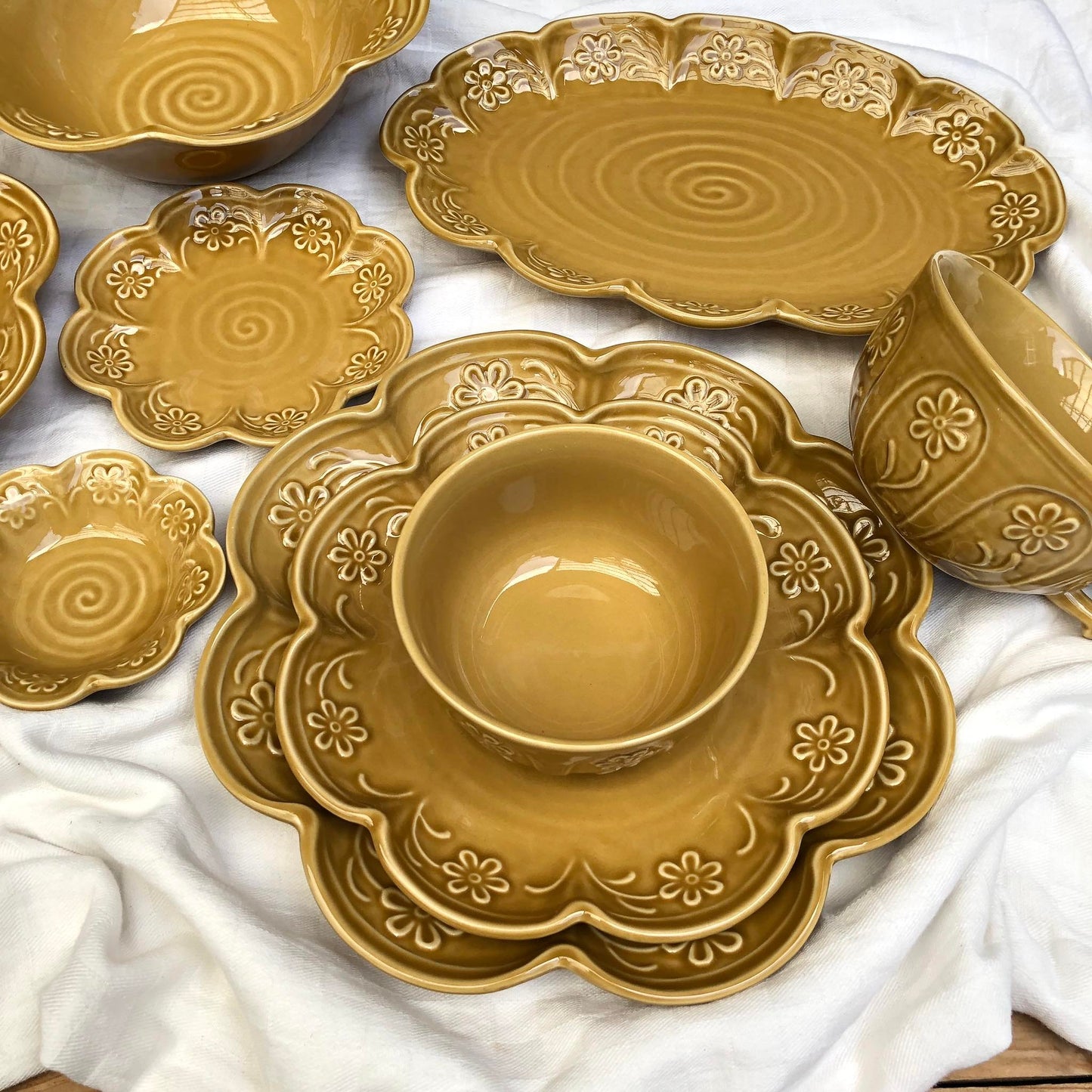 Batangas Yellow Ceramic Dinnerware Plate