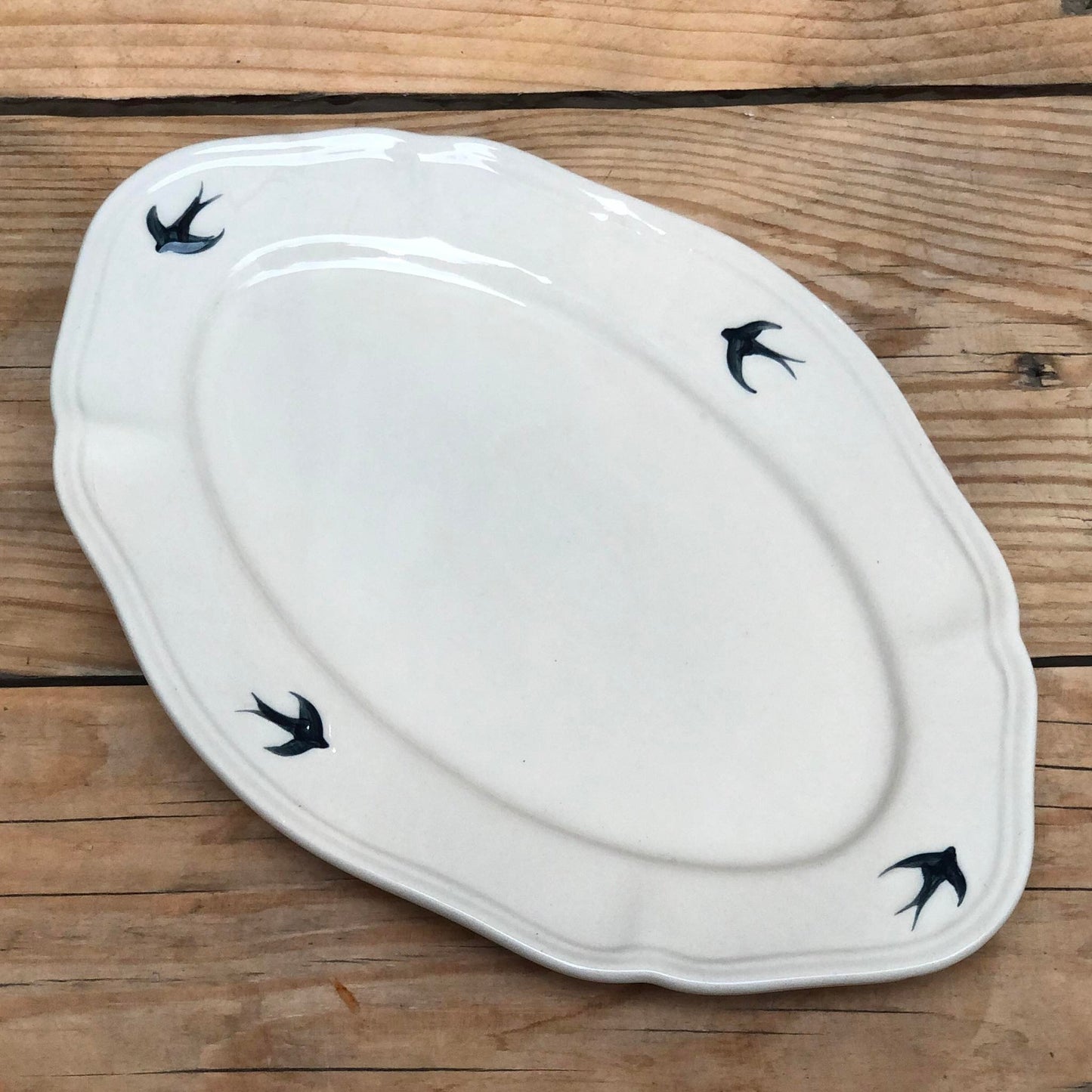 Blue Bird Ceramic Dinnerware Plates