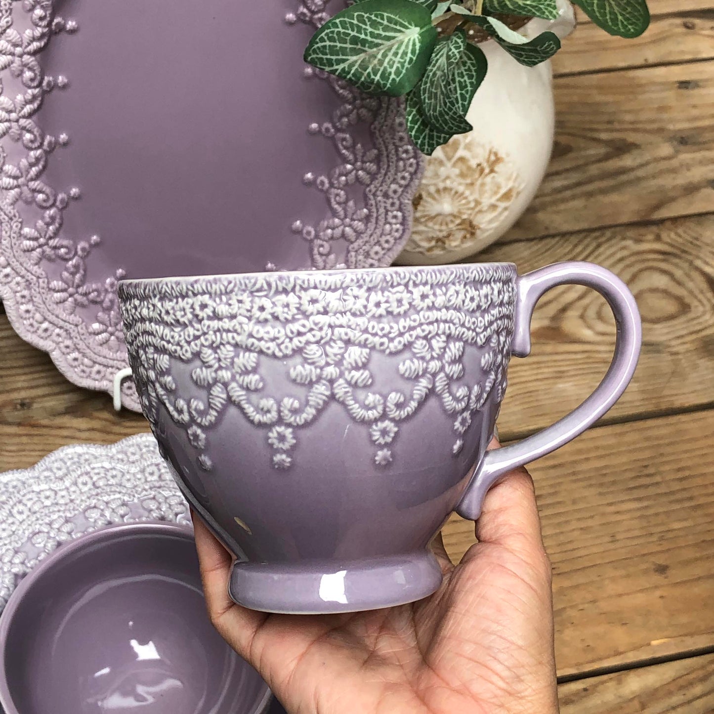 Basilica Lilac Ceramic Dinnerware Collection